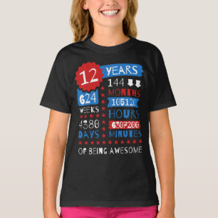 12 jaar Geweldige - 12e T-shirt op jaarbasis