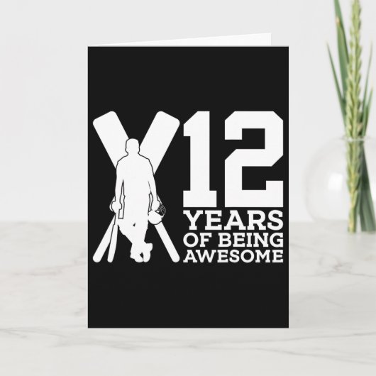 12 jaar geweldige cricket 12e verjaardag kaart (Voorkant)
