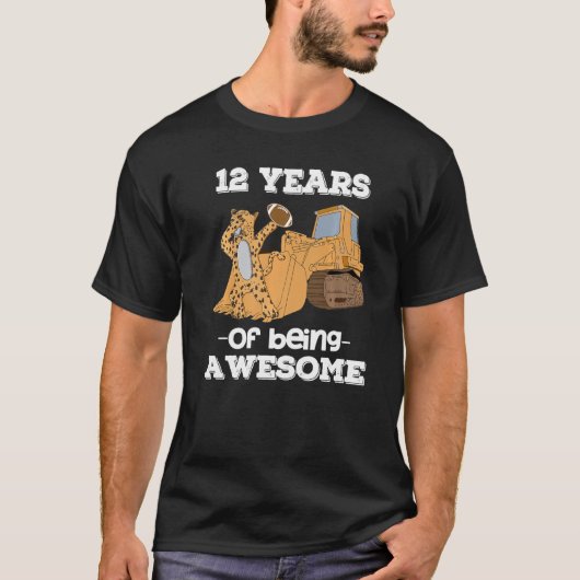 12 jaar Geweldige jongens Cheetah 12e geboorte T-shirt (Voorkant)