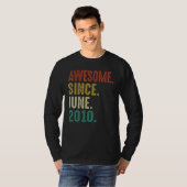 12 jaar Geweldige sinds juni 2010 T-shirt (Voorkant volledig)