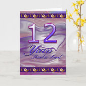 12 jaar Hand in Hand (jubileumkaart) Kaart (Gele Bloem)