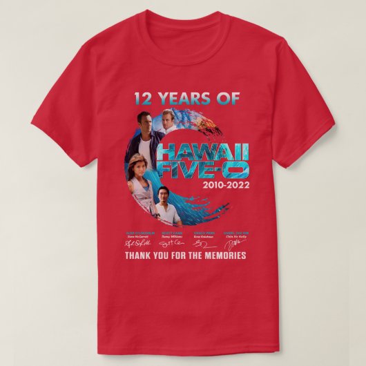 12 Jaar Hawaii TV Dank U TShirt (Design voorkant)