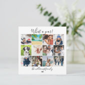 12 jaar in Review Foto wat een jaar feestdag Kaart (Staand voorkant)