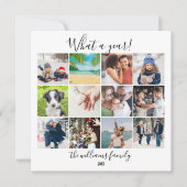 12 jaar in Review Foto wat een jaar feestdag Kaart (Voorkant)