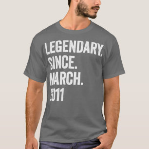 12 jaar Legendary sinds maart 2011 12e verjaardag1 T-shirt