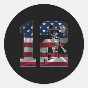 12 Jaar Nummer 12 Sketll 12e Verjaardag Ronde Sticker