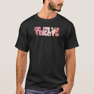12 jaar oud cute hond poot verjaardag meisje 12e v t-shirt