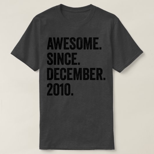 12 jaar oud december 2010 12e verjaardag2 t-shirt (Design voorkant)