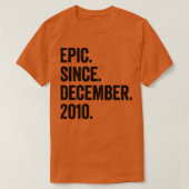12 jaar oud december 2010 12e verjaardag t-shirt (Design voorkant)