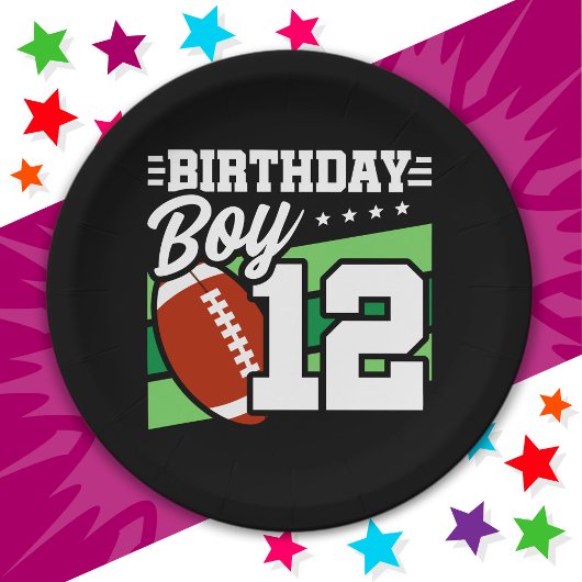 12 Jaar Oud Football Party Thema 12e Verjaardags J Papieren Bordje