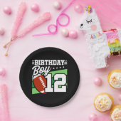 12 Jaar Oud Football Party Thema 12e Verjaardags J Papieren Bordje (Feest)