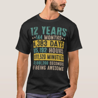 12 jaar oud  Geweldige 12e geboorteland T-shirt