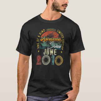 12 jaar oud Geweldige sinds juni 2010 12e verjaard T-shirt