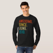 12 jaar oud Geweldige sinds juni 2010 12e verjaard T-shirt (Voorkant volledig)