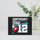 12 Jaar Oud Hockey Party Thema 12e Verjaardag Jong Briefkaart (Staand voorkant)