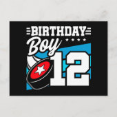 12 Jaar Oud Hockey Party Thema 12e Verjaardag Jong Briefkaart (Voorkant)