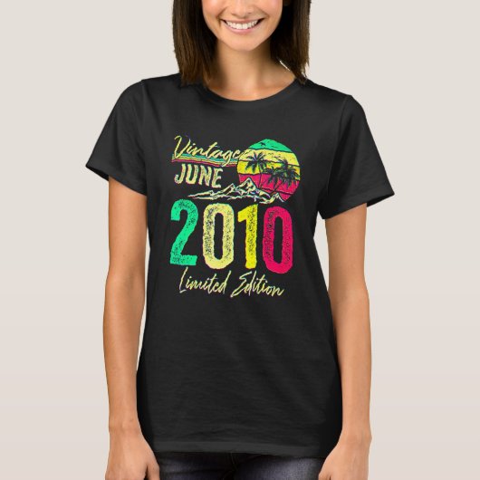 12 Jaar Oud Juni 2010 12e Verjaardag T-shirt (Voorkant)