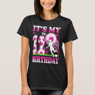 12 Jaar Oud Meisje Verjaardag Voetbal Thema Feest T-shirt