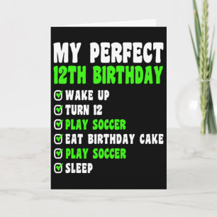 12 jaar oud Mijn perfecte 12e verjaardag Voetbal 1 Kaart