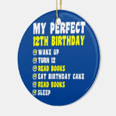 12 jaar oud Mijn perfecte twaalfde verjaardag, 12d Keramisch Ornament (Links)