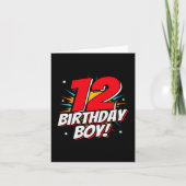 12 Jaar Oud Superheld Verjaardag Jongen 12e Verjaa Kaart (Voorkant)