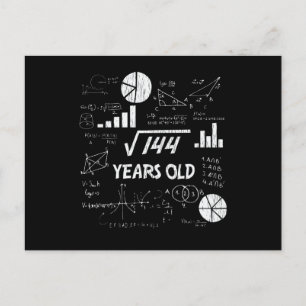 12 Jaar Oud Verjaardag Geeky Wiskunde 12e Verjaard Briefkaart