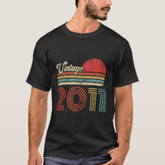 12 Jaar Oud Verjaardag Vintage 2011 12e Verjaardag T-shirt