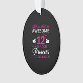 12 jaar oud verjaardagscadeau voor prinses meisje ornament (voorkant)