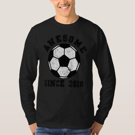 12 Jaar Oud Voetbal 12e Verjaardag Voetbalspeler C T-shirt (Voorkant)