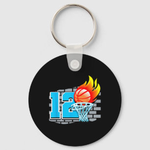 12 jaar oude 12e Basketball Birthday Partij Thema  Sleutelhanger