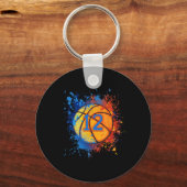 12 jaar oude 12e verjaardag Basketball Gift for Bo Sleutelhanger (Voorkant)