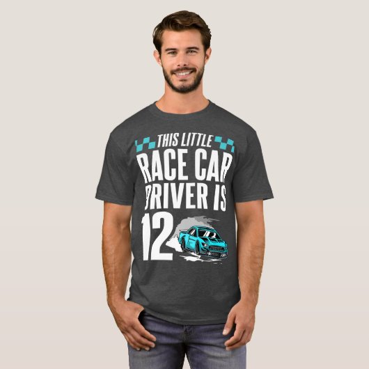 12 jaar oude 12e verjaardag Cool Kind auto T-shirt (Voorkant volledig)