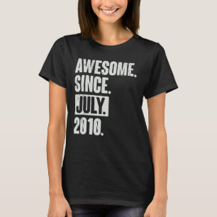 12 jaar oude 12e verjaardag Geweldige sinds juli 2 T-shirt