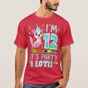 12 jaar oude Axolotl Lover 12th Birthday Party Boy T-shirt