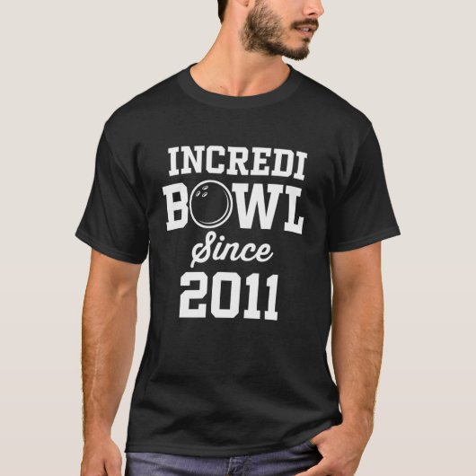 12 jaar oude Bowler Bowling 2011 12e verjaardag T-shirt (Voorkant)