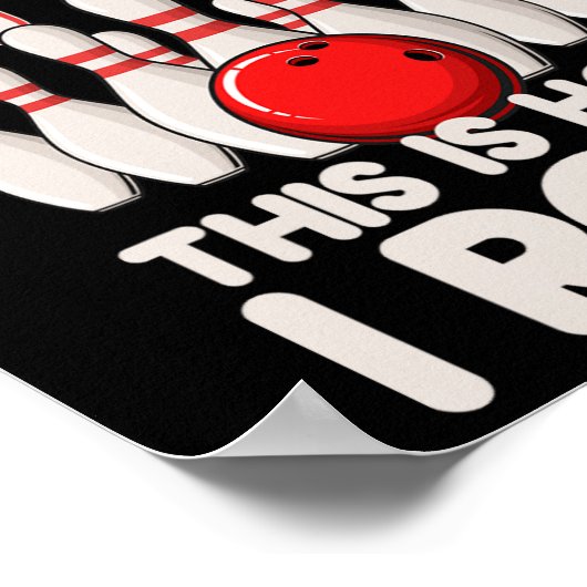 12 jaar oude bowlingfeest 12e verjaardag is hoe ik poster (Hoek)