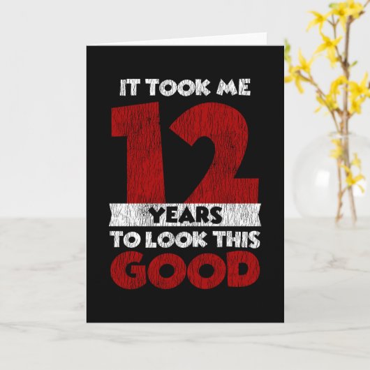 12 jaar oude dag nam me er goed uitzien 12e verjaa kaart (Gele Bloem)