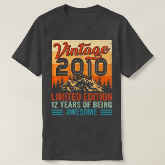 12 jaar oude geboorte Gifts 2010 Limited Ed T-shirt (Design voorkant)