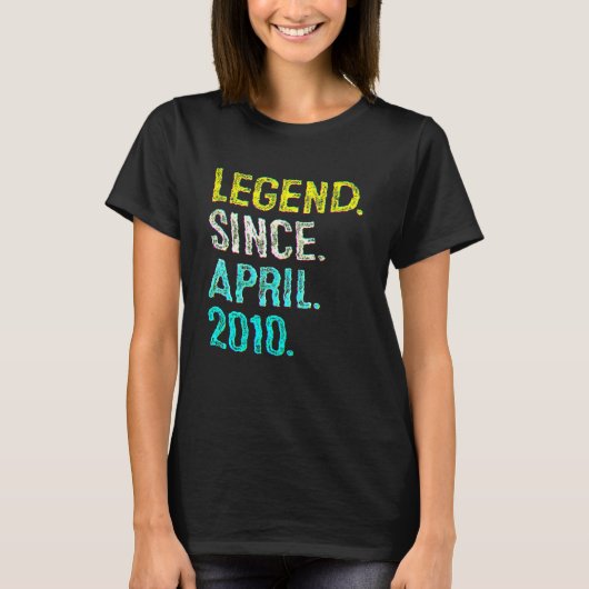 12 Jaar Oude Legende Sinds April 2010 12e B T-shirt (Voorkant)