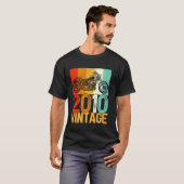 12 jaar oude Retromotorfiets  2010 12th Bi T-shirt (Voorkant volledig)