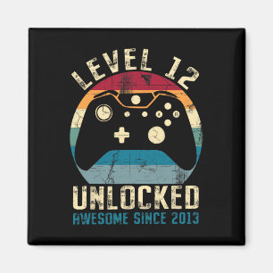 12 jaar oude verjaardag 12e zoon Boy Gamer Geweldi Magneet