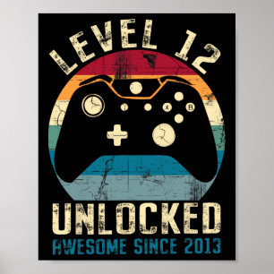 12 jaar oude verjaardag 12e zoon Boy Gamer Geweldi Poster