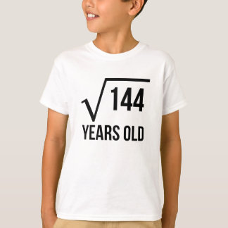 12 jaar oude vierkantswortel t-shirt