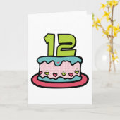 12 jaar oude vogelbeker kaart (Gele Bloem)