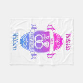 12 jaar traditionele Zijde 12e trouwdag rond de 12 Fleece Deken (Voorkant (Horizontaal))