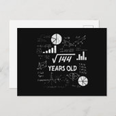 12 Jaar Verjaardag Nerdy Wiskunde 12e verjaardag C Briefkaart (Voorkant / Achterkant)