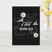 12 Jaar Verjaardag Nerdy Wiskunde 12e verjaardag C Kaart (Gele Bloem)