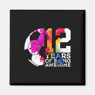 12 Jaar Wezenlijk Awesome Footll 12e Verjaardag Magneet