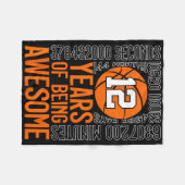 12 Jaar Wezenlijk Sketch 12e Verjaardag Fleece Deken (Voorkant (Horizontaal))