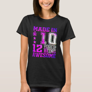 12-jarig meisje voor 12e verjaardag meisje geboren t-shirt